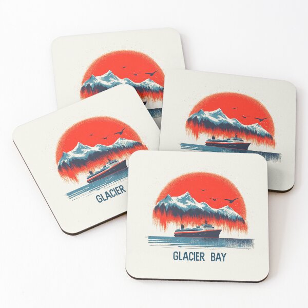 Item preview, Glacier Bay Adventure - Retro Alaskan Cruise Art designed and sold by Retro Travel Design.