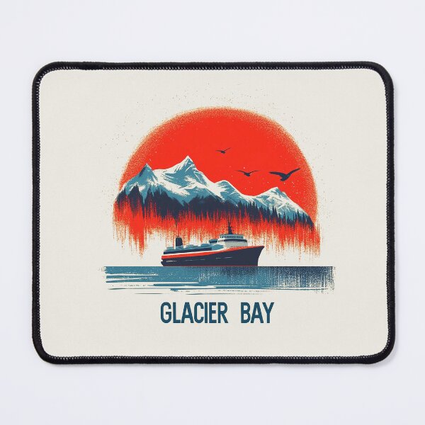 Artikelvorschau, Abenteuer in der Gletscherbucht – Retro-Kreuzfahrtkunst in Alaska entworfen und verkauft von Retro Travel Design.