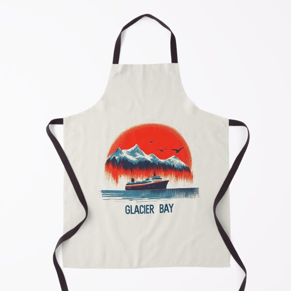 Item preview, Glacier Bay Adventure - Retro Alaskan Cruise Art designed and sold by Retro Travel Design.