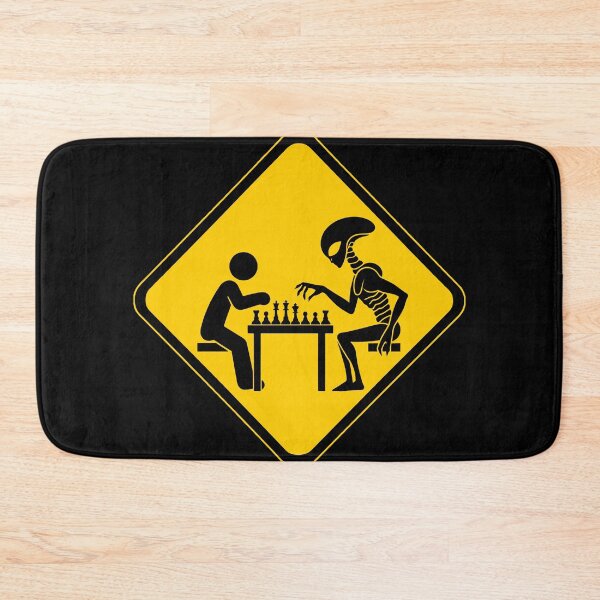 Artikelvorschau, Alien Chess Crossing — Warnschild-Design entworfen und verkauft von chesstopia.
