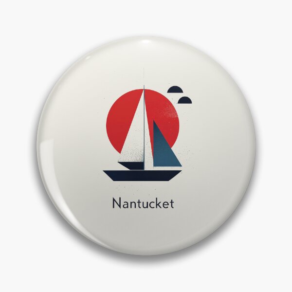 Item preview, Nantucket Sailing - Minimalist Coastal Art designed and sold by Retro Travel Design.
