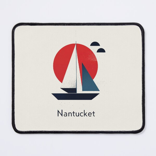 Item preview, Nantucket Sailing - Minimalist Coastal Art designed and sold by Retro Travel Design.