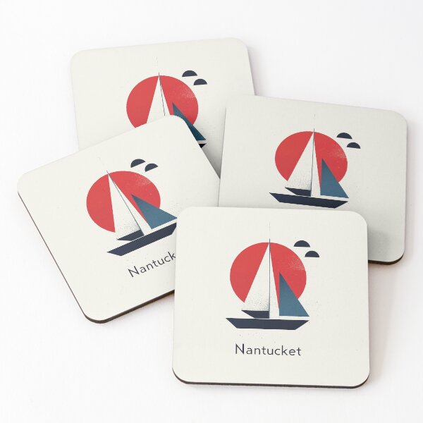 Item preview, Nantucket Sailing - Minimalist Coastal Art designed and sold by Retro Travel Design.