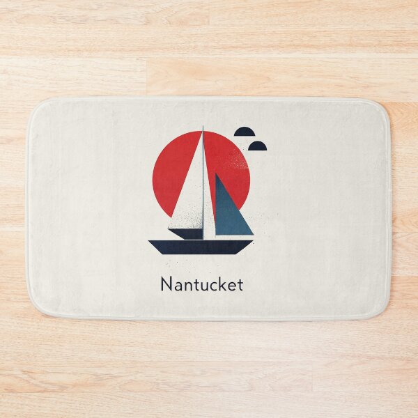 Item preview, Nantucket Sailing - Minimalist Coastal Art designed and sold by Retro Travel Design.
