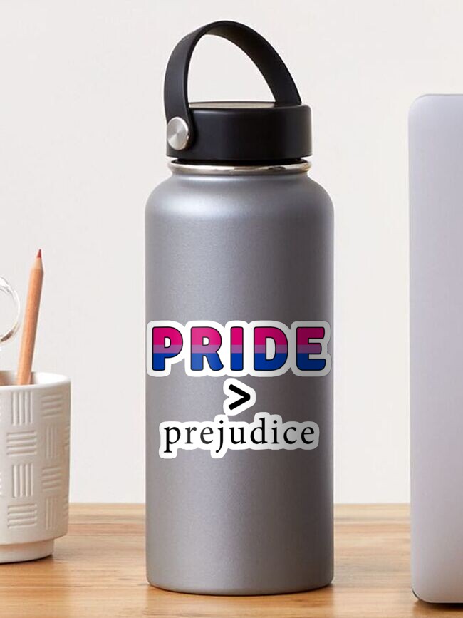 Thumbnail 1 of 3, Sticker, Pride & Prejudice Bisexual flag designed and sold by AmateurAusten.