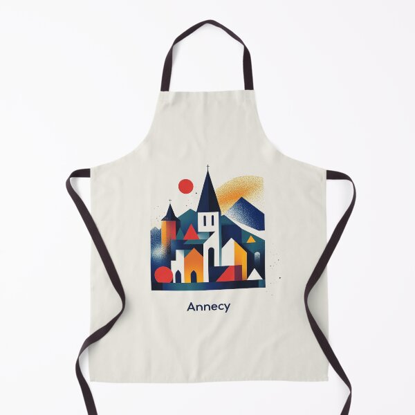 Item preview, Annecy - Modern Geometric Cityscape Art designed and sold by Retro Travel Design.