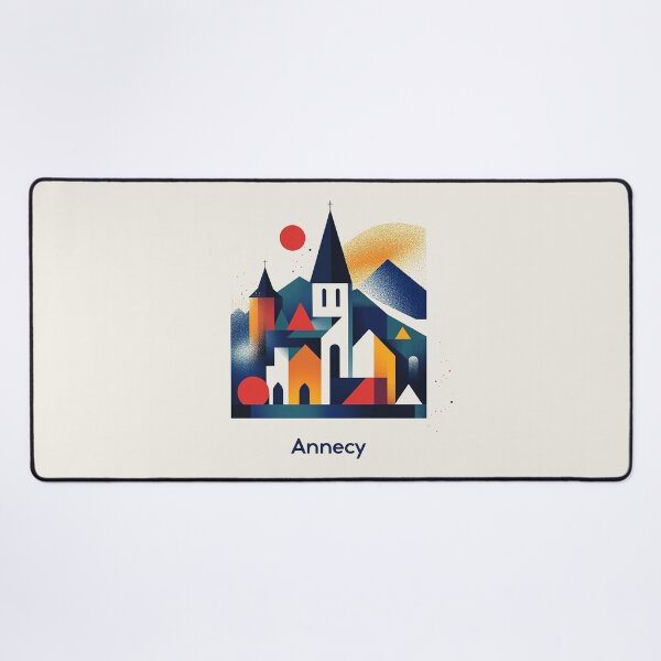Item preview, Annecy - Modern Geometric Cityscape Art designed and sold by Retro Travel Design.