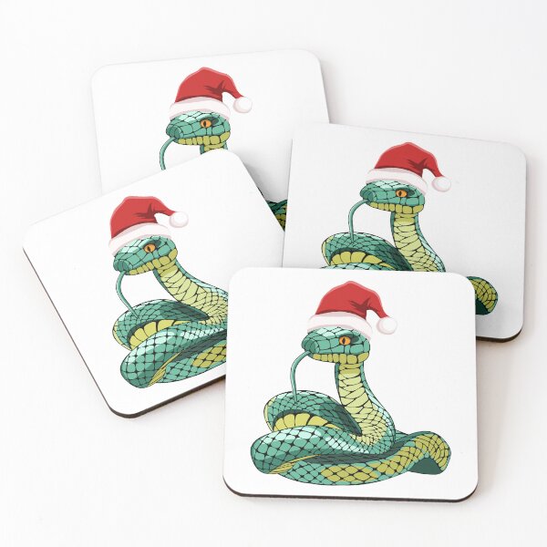 Item preview, Snake in a Santa hat designed and sold by Mashusha-art.