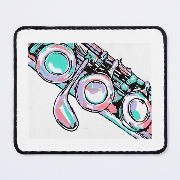 Item preview, Flute instrument abstract artwork pastel designed and sold by CreativelySophG.