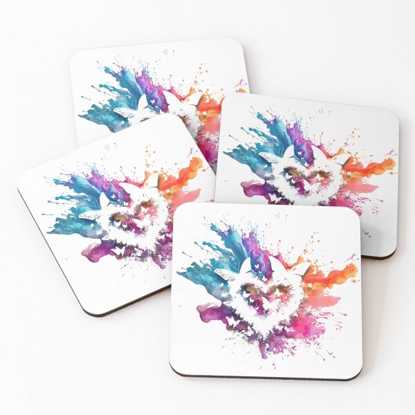 Item preview, heart with butterflies multicolor abstraction designed and sold by Micapox.