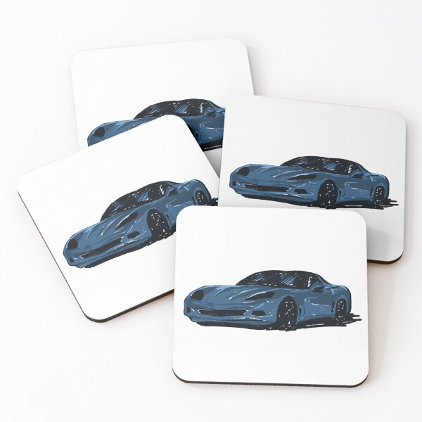 Item preview, Blue Hand Drawn Sketch Sportscar designed and sold by laughingwillows.