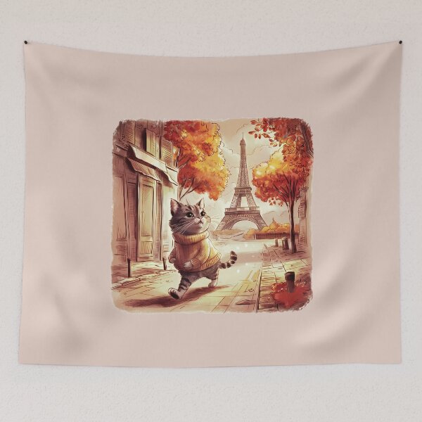 Item preview, Cat In Paris designed and sold by wowwowmeow.