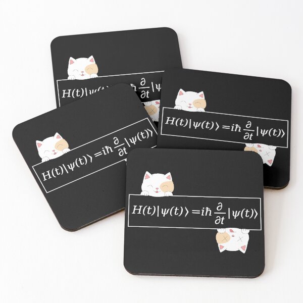 Item preview, Schrödinger Equation, cat dead and alive, quantum mechanics designed and sold by FABulousStudio.