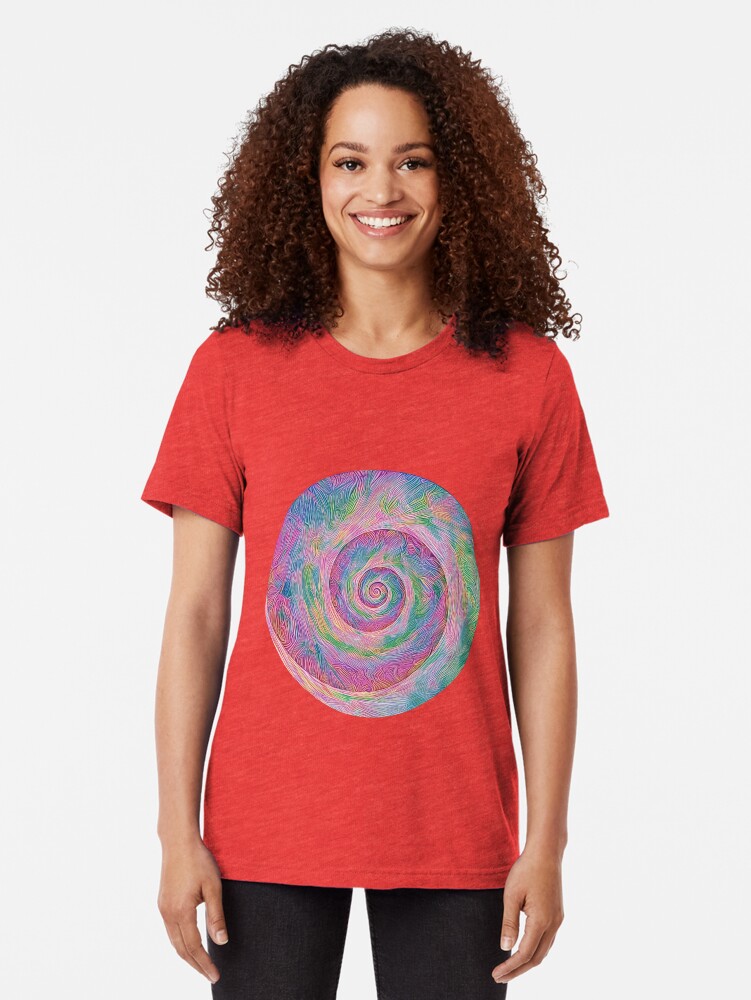 Alternate view of Abstract vortex Tri-blend T-Shirt
