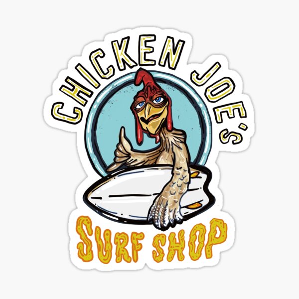 Aperçu de l'œuvre Poulet drôle Vintage Joe’s Surf Shop créée et vendue par Kludoman.