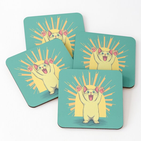 Item preview, Radiant Happy Cat Spreading Positive Vibes designed and sold by memememescat.