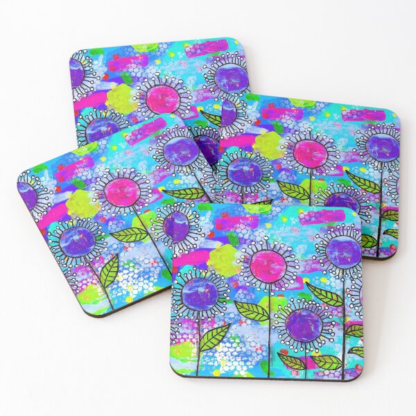 Item preview, Coloured Dandelion Mixed Media Painting designed and sold by artdesignbysam.