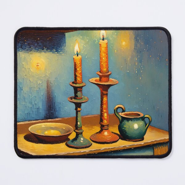 Item preview, candle. Candlestick. old . Enlightening. Green blue yellow red designed and sold by medo306090.