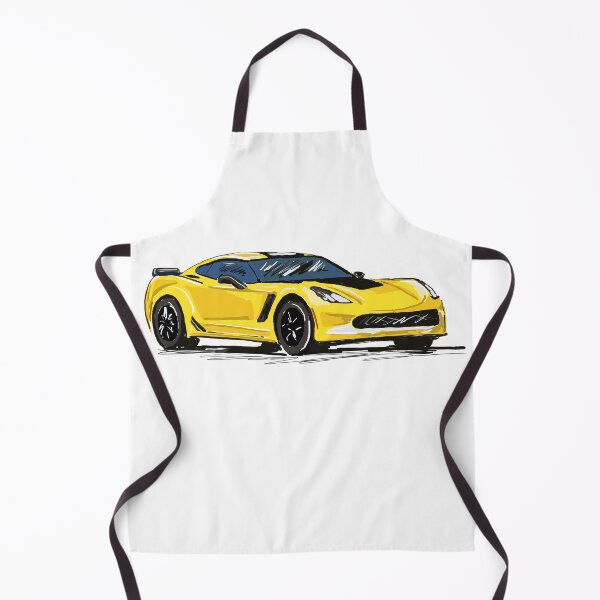 Item preview, Yellow Hand Drawn Sportscar Sketch designed and sold by laughingwillows.