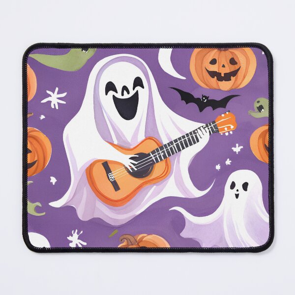 Item preview, Spooky Ghost Guitarist Halloween Design - Tshirt Design designed and sold by RosmeralisShop.