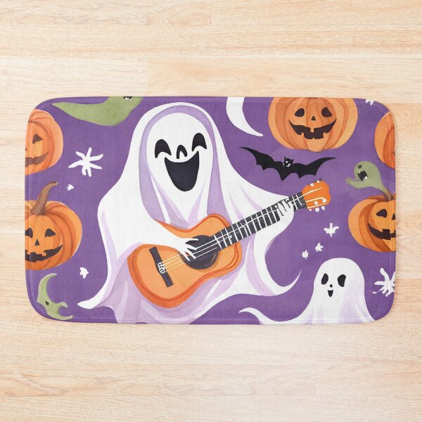 Item preview, Spooky Ghost Guitarist Halloween Design - Tshirt Design designed and sold by RosmeralisShop.