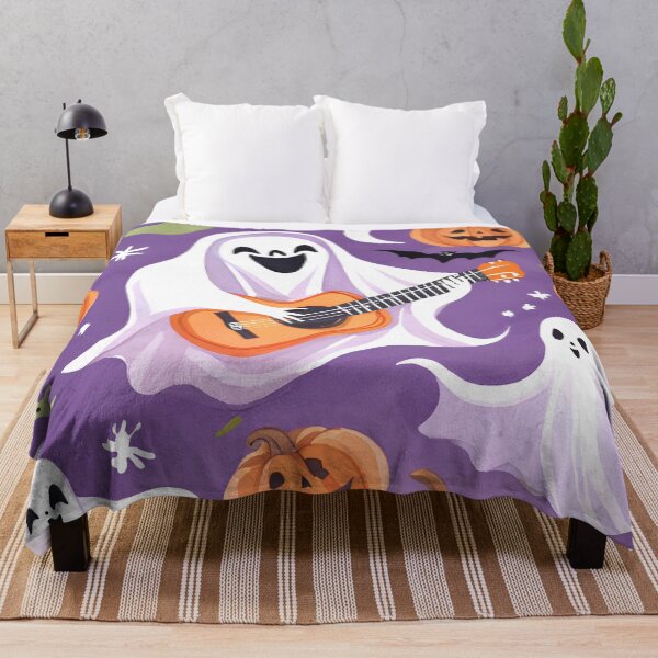 Item preview, Spooky Ghost Guitarist Halloween Design - Tshirt Design designed and sold by RosmeralisShop.