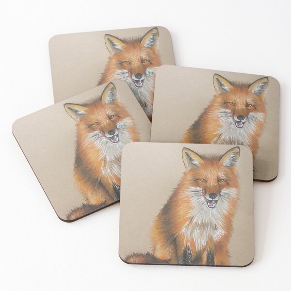 Item preview, Red Fox UK wildlife pencil drawing designed and sold by CreativelySophG.