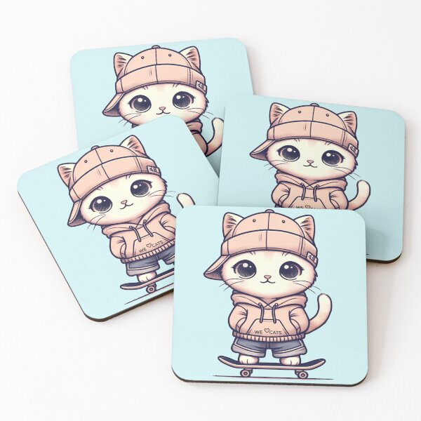 Item preview, Super Cute Baby Cat Skater designed and sold by WeLoveCatss.