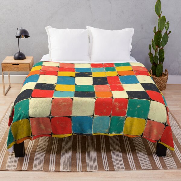 Item preview, Retro Geometric Colorful Checkered Pattern designed and sold by VoyteksDesigns.