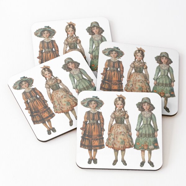 Item preview, October paper dolls designed and sold by MendaciousMina.