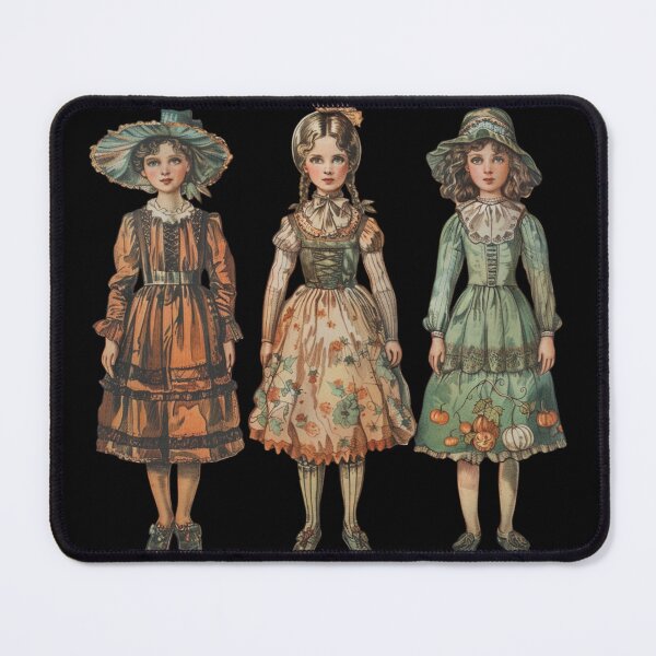 Item preview, October paper dolls designed and sold by MendaciousMina.