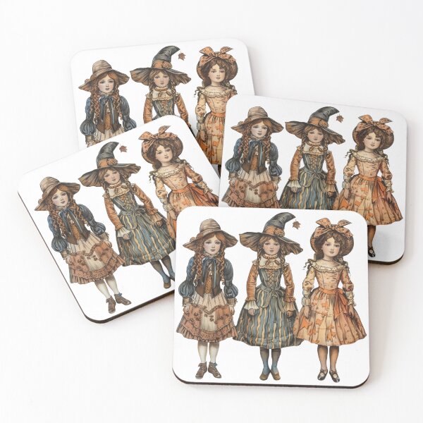 Item preview, October paper dolls designed and sold by MendaciousMina.