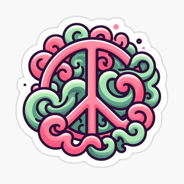 Item preview, Beautiful Peace Sign Purple and Orange 4 designed and sold by CompuArte.