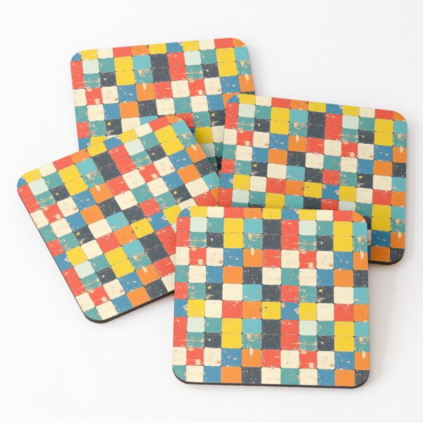 Item preview, Vintage Geometric Checkered Pattern with Retro Colors designed and sold by VoyteksDesigns.