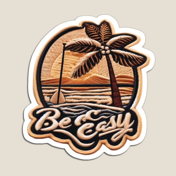 Item preview, "Be Easy" with paddle at the beach designed and sold by Cosmic-Carps.