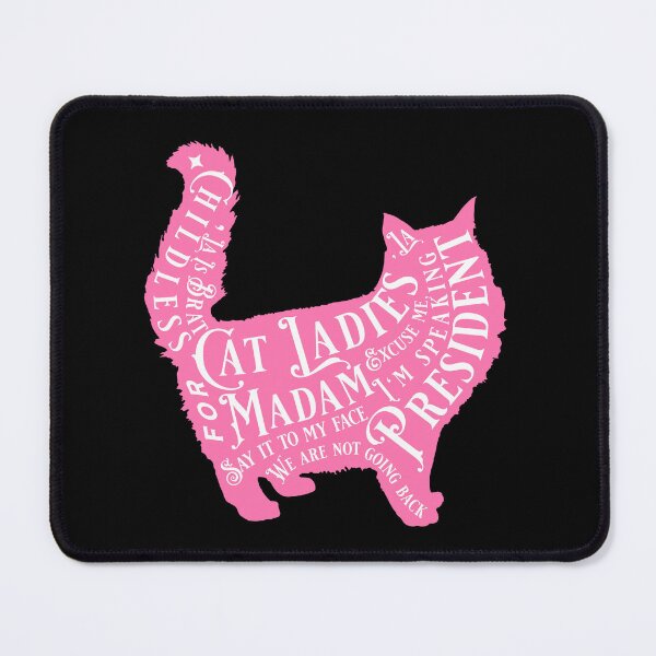 Item preview, Pink Cat Silhouette With Quotes From 2024 Election -,la / Comma la / Kamala / Kamala Harris designed and sold by franzandsabina.