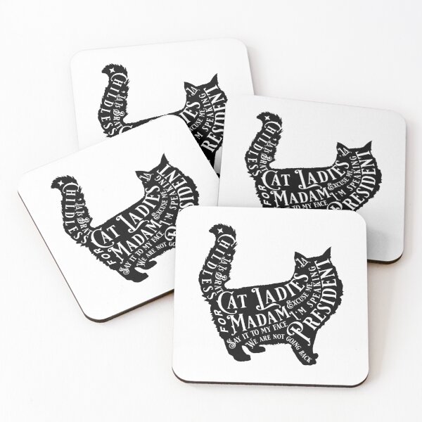 Item preview, Black Cat Silhouette With Quotes From 2024 Election -,la / Comma la / Kamala / Kamala Harris designed and sold by franzandsabina.