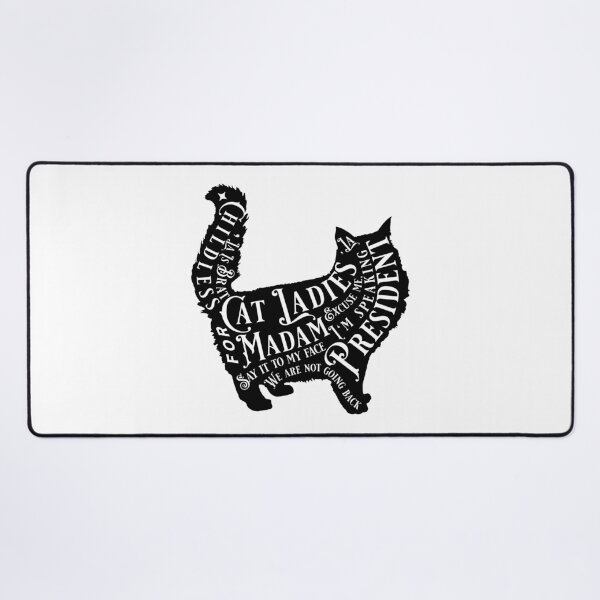 Item preview, Black Cat Silhouette With Quotes From 2024 Election -,la / Comma la / Kamala / Kamala Harris designed and sold by franzandsabina.