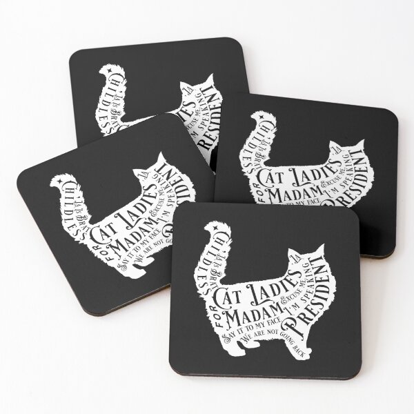 Item preview, Copy of Black Cat Silhouette With Quotes From 2024 Election -,la / Comma la / Kamala / Kamala Harris designed and sold by franzandsabina.