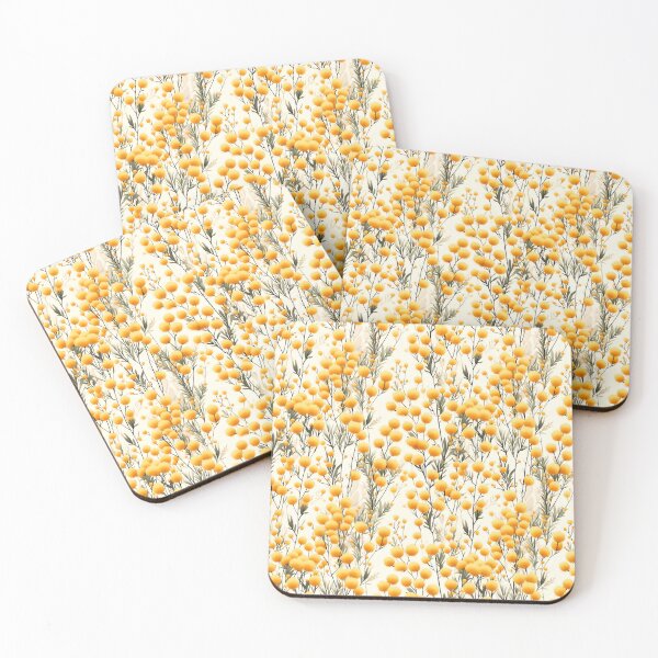 Item preview, Elegant Mimosa Flower Seamless Pattern in Yellow and Green designed and sold by VoyteksDesigns.