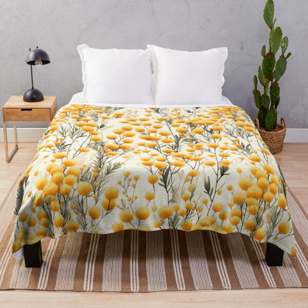 Item preview, Elegant Mimosa Flower Seamless Pattern in Yellow and Green designed and sold by VoyteksDesigns.