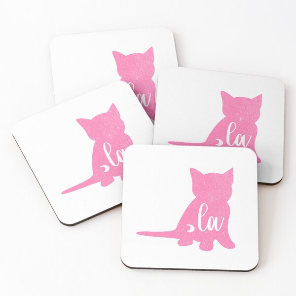 Item preview, Pink Kitten Silhouette With Quotes From 2024 Election -,la / Comma la / Kamala / Kamala Harris designed and sold by franzandsabina.
