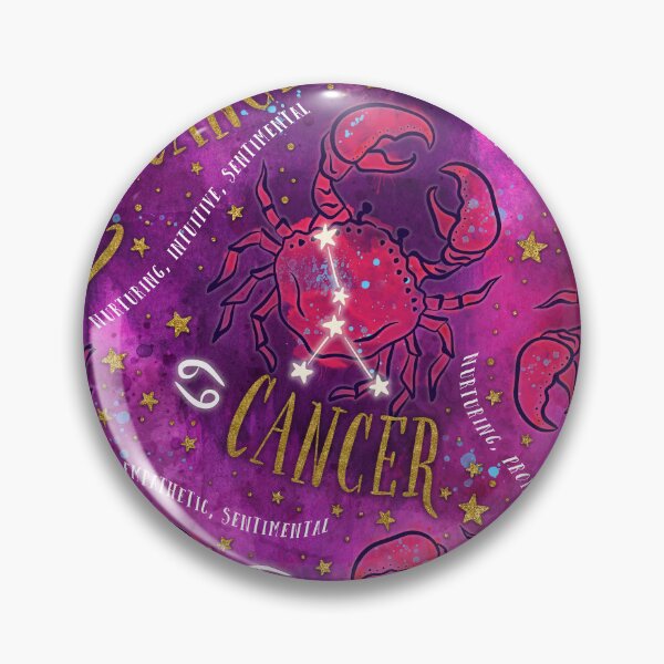 Item preview, Cancer: June 21 - July 22. Cancer Zodiac non directional print in alcohol ink and watercolor with simulated gold glitter accents. designed and sold by KariSmithDes.