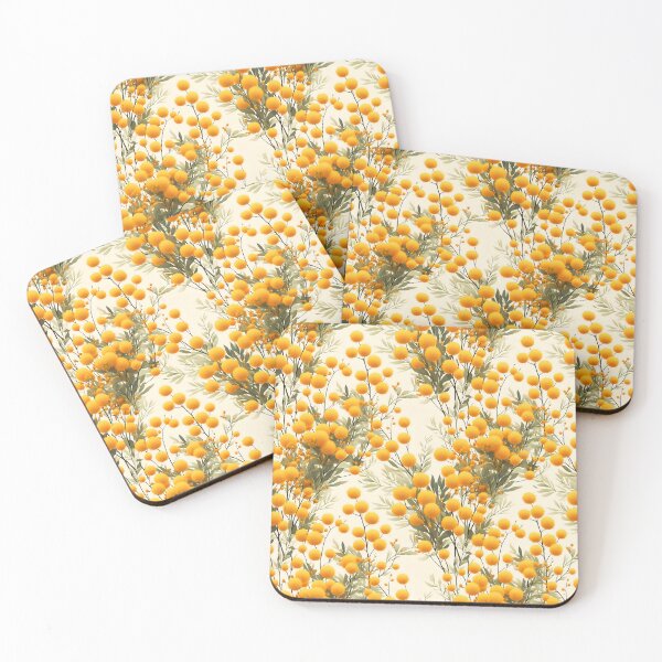 Item preview, Seamless Mimosa Flower Pattern with Yellow Blooms designed and sold by VoyteksDesigns.