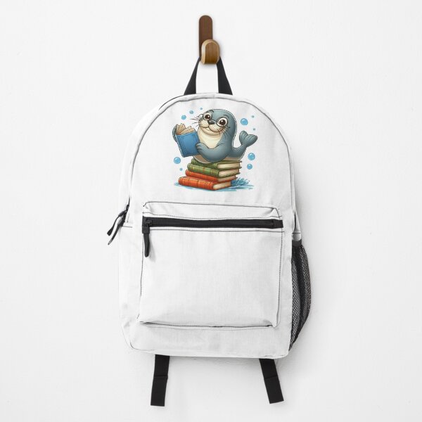 Item preview, Adorable seal with glasses reading books designed and sold by Pasja W Każdym Szkicu!.
