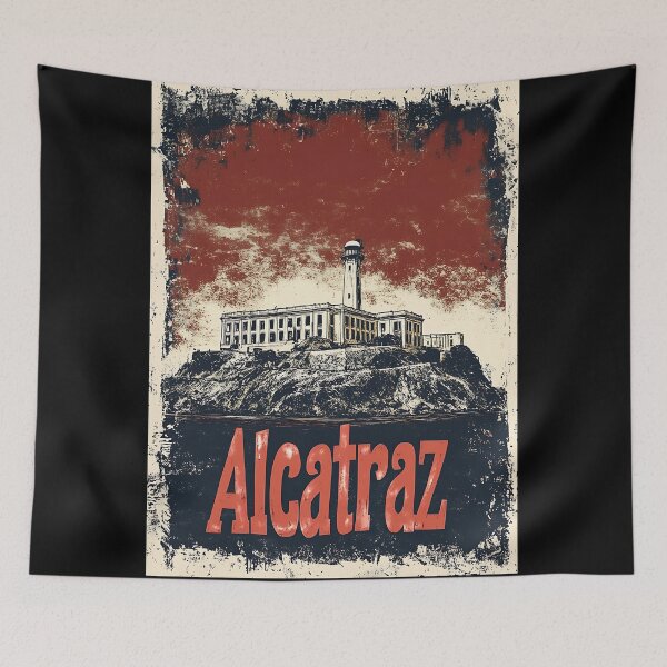Item preview, Alcatraz Vintage Travel Poster designed and sold by Boddicca.