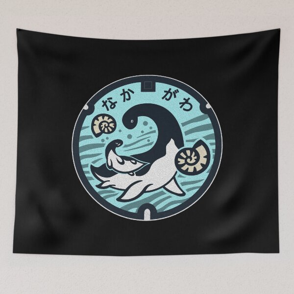 Item preview, Nakagawa Town Manhole Cover Art designed and sold by Musashi1996Art.
