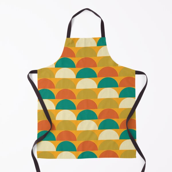 Item preview, Mid-century geometric crescents in retro colors, geometric abstract symbols in earth colors. designed and sold by DesignsArtColor.