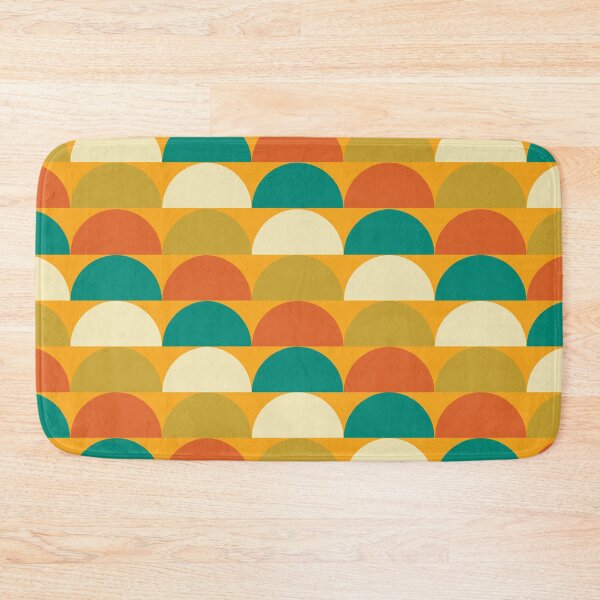 Item preview, Mid-century geometric crescents in retro colors, geometric abstract symbols in earth colors. designed and sold by DesignsArtColor.