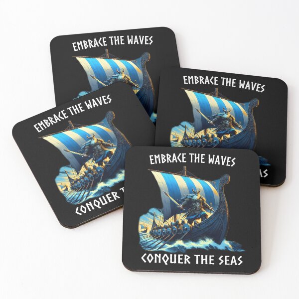 Item preview, Embrace Waves Conquer Seas Viking Longship Adventure designed and sold by HolidayT-Shirts.